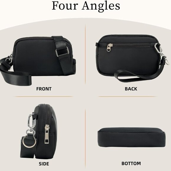 Small Wristlet Wallet Crossbody Purse Phone Organizer Card Slots - Picture 4 of 7